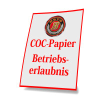 Anforderung Zweitschrift Betriebserlaubnis/COC-Papier...